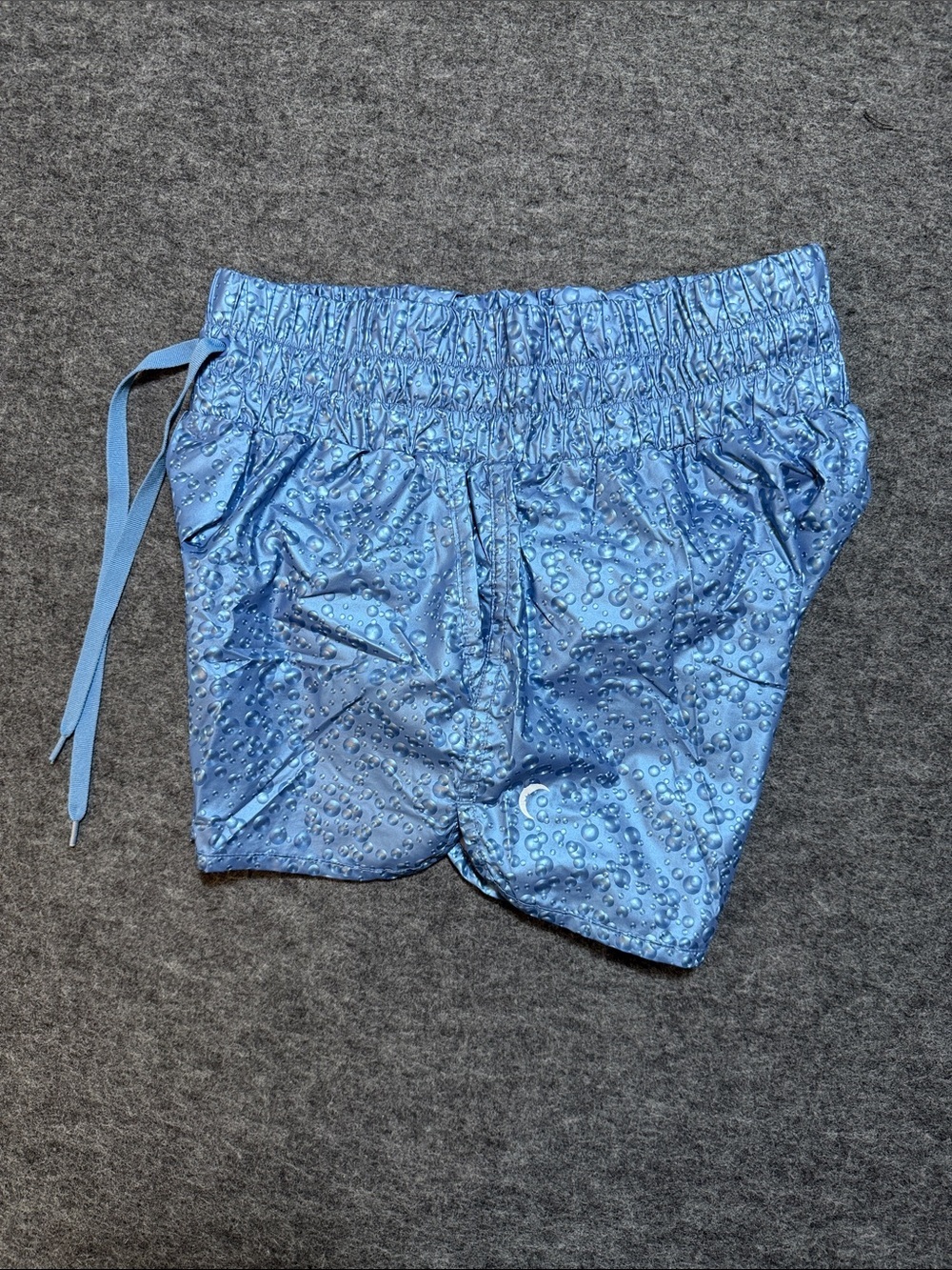 Zyia Active Blue Steel Bubbles Hi-Rise Bomber Shorts Water resistant size M - Picture 6 of 12